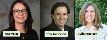 Entomology faculty members: Troy Anderson, Julie Peterson & Ana Velez are given rank promotions.