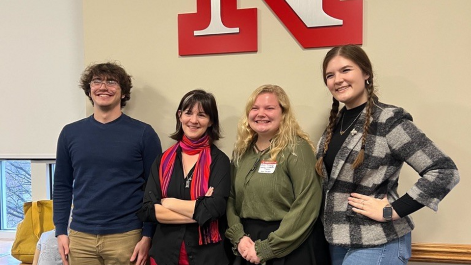 Dr. Louise Lynch-O'Brien with students