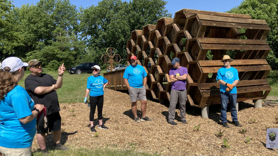 NU Foundation celebrates 86th Anniversary by helping at the Pollinator Garden.