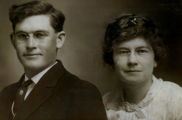 Earl & Bertha Ramsey at their wedding. The Entomology Department has a scholarship in their name.